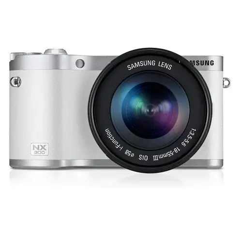 Samsung NX300 18-55mm Lens SLR Fotoğraf Makinesi Wi-Fi Beyaz