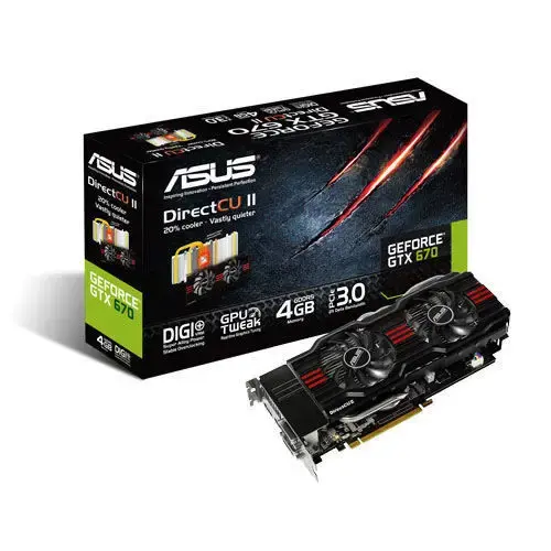 Asus GTX670 DC2 4Gb Ddr5 256Bit HDMI 16x