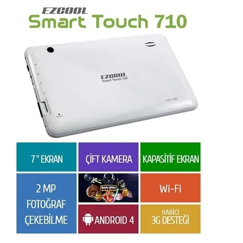 Ezcool Smart Touch 710 4GB DualCam 7″ Beyaz Tablet
