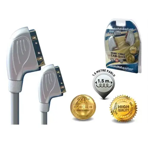 Goldmaster CAB-S113 Scart Kablo 1,5 Metre
