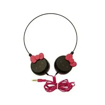 Hello Kitty Kablolu Kulaklık  (Siyah-Pembe)