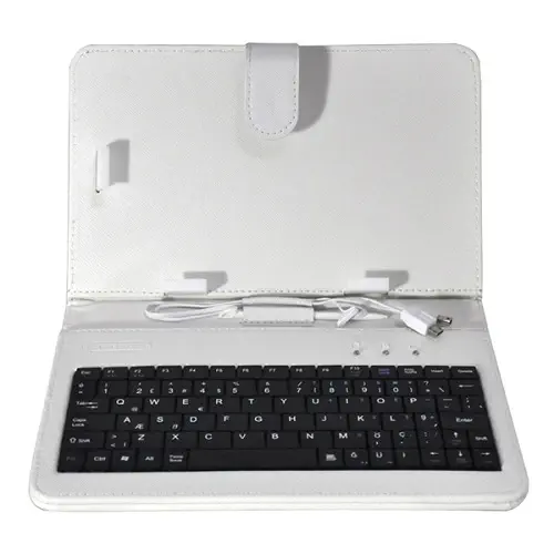Hiper TK-107 Universal Tablet Klavyesi + Kılıf/Çanta 7″ (Beyaz)