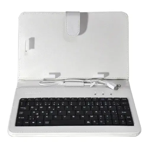 Hiper TK-107 Universal Tablet Klavyesi + Kılıf/Çanta 7″ (Beyaz)