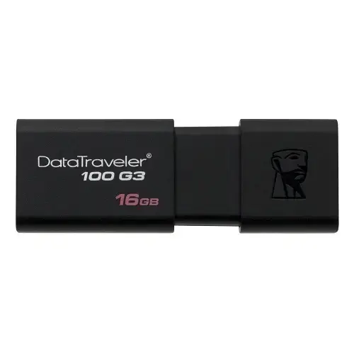 Kingston DataTraveler 100 G3 16GB USB 3.0 Siyah Flash Bellek - DT100G3/16GB