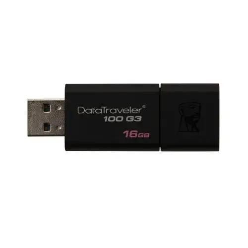 Kingston DataTraveler 100 G3 16GB USB 3.0 Siyah Flash Bellek - DT100G3/16GB