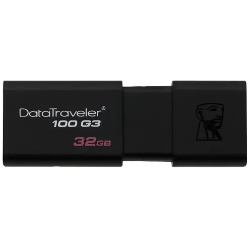 Kingston DataTraveler 100 G3 32GB USB 3.0 Siyah Flash Bellek - DT100G3/32GB