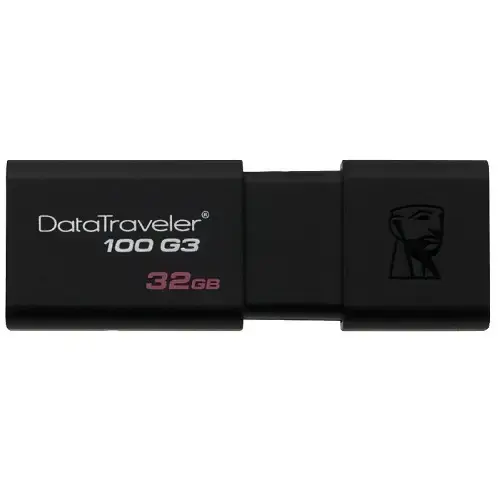 Kingston DataTraveler 100 G3 32GB USB 3.0 Siyah Flash Bellek - DT100G3/32GB