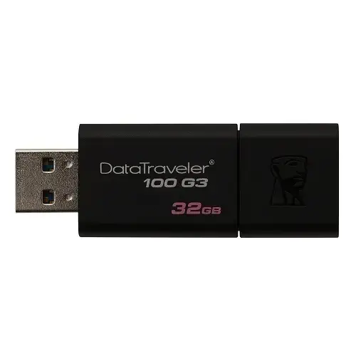 Kingston DataTraveler 100 G3 32GB USB 3.0 Siyah Flash Bellek - DT100G3/32GB