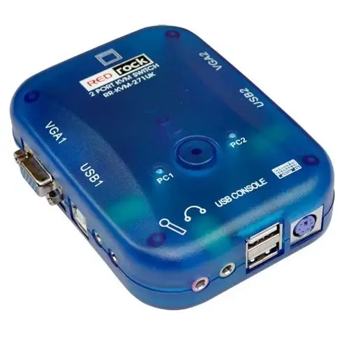 KVM Switch 2 Pc Auto + Ses USB (Kablo Dahil)