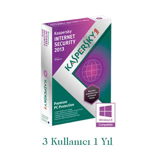 Kaspersky Internet Security 2013 Türkçe 3 Kull.