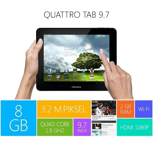 Piranha Quattro 9.7″ Tablet Pc