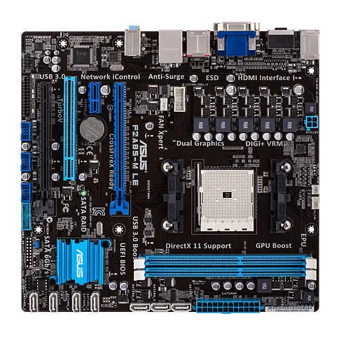 Asus F2A85-M LE Amd Ddr3 S+V+Glan Soket Usb3 16x