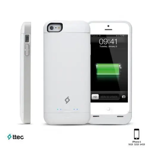 Ttec Şarjlı İphone 5 Beyaz Kılıf