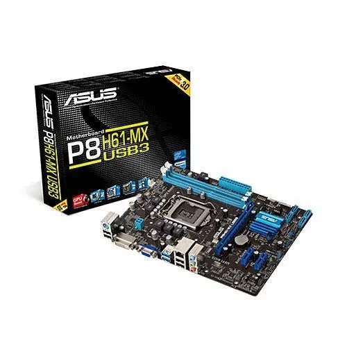 Asus P8H61-MX Usb3 Ddr3 Vga Dvı Glan Matx 16x