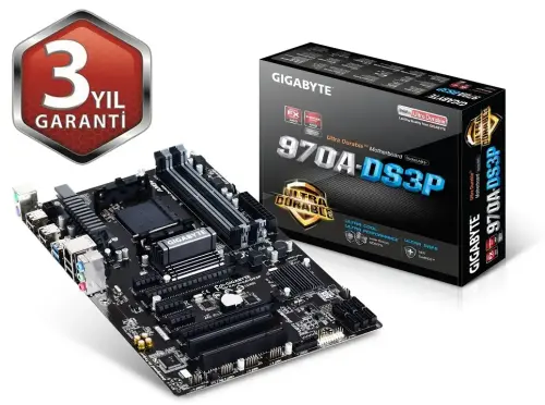  Gigabyte GA-970A-DS3P Amd 970 2000MHz(OC) DDR3 Soket AM3+ ATX Anakart