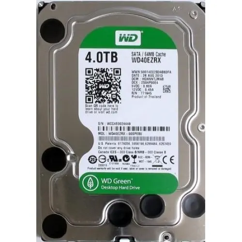 WD 4 Tb Green Intellipower SATA3 64MB Hard Disk (WD40EZRX)