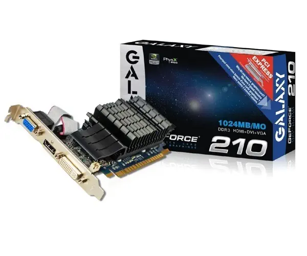Galaxy GF210 (64Bit) 1GB DDR3 CRT DVI