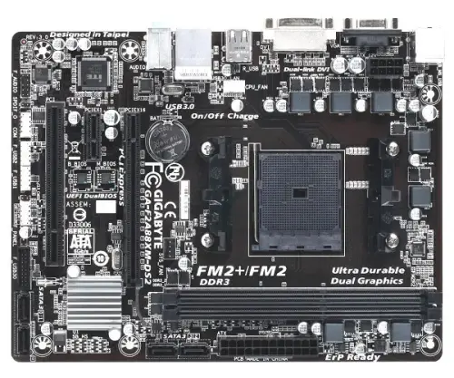 Gigabyte GA-F2A88XM-DS2 AMD A88X Soket FM2+ DDR3 2400MHz(OC) mATX Anakart 