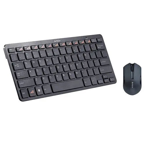A4 Tech 6200N 2.4Ghz USB Nano Q TR V-Track 1000dpi Optik Mini Mutimedya Kablosuz Klavye Mouse Set