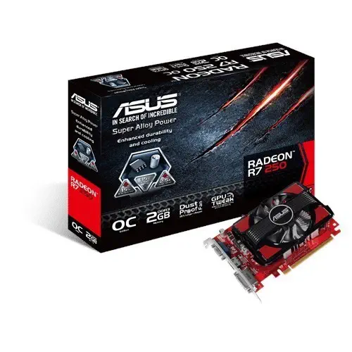Asus R7250 2GB GDDR3 128BIT DVI/HDMI 16x Ekran Kartı