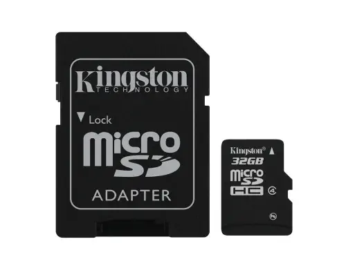 Kingston 32 Gb Micro SDHC Kart ( SD Adaptörlü )