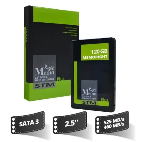 Memoright 120 Gb Stm Plus Sata3 Senkr Ssd(525/460)