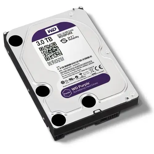 WD Purple 3TB Intellipower Sata 3.0 64Mb 3,5″ Güvenlik Diski 7x24 (WD30PURX)