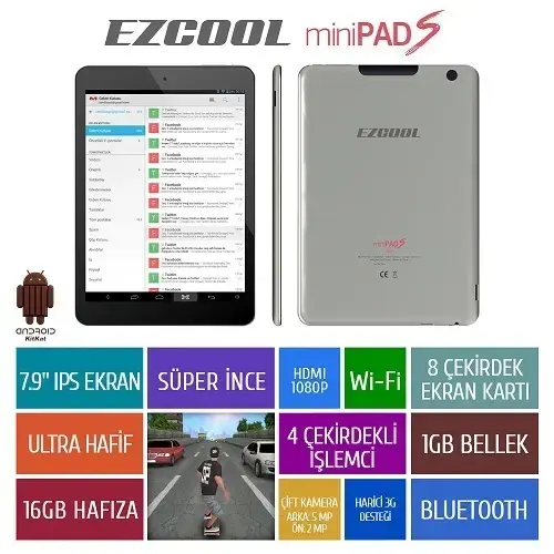 Ezcool miniPAD S 16GB Quad Core 7.9″ Ips Tablet Pc 