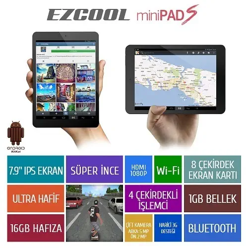 Ezcool miniPAD S 16GB Quad Core 7.9″ Ips Tablet Pc 