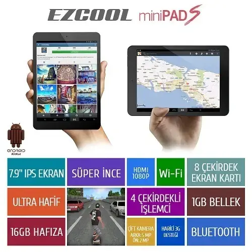 Ezcool miniPAD S 16GB Quad Core 7.9″ Ips Tablet Pc 