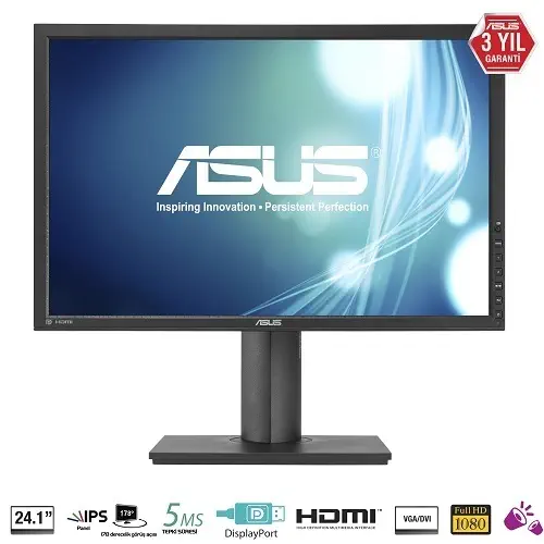 Asus PB248Q 24” 6ms (Analog+Dvi+HDMI+DisplayPort) Full HD IPS Monitör
