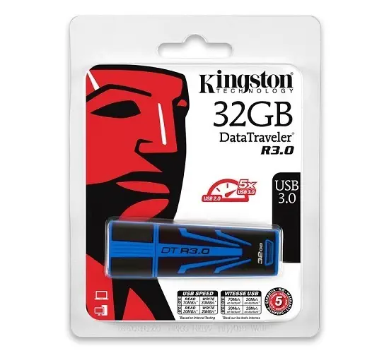 Kıngston 32 Gb Usb 3.0 Data Traveler DTR30/32GB