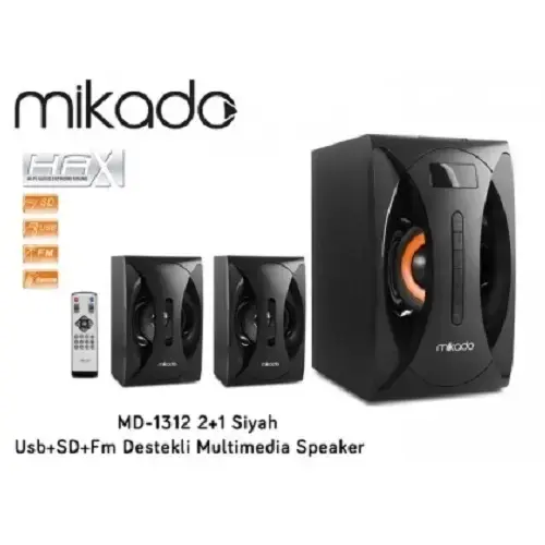 Mikado MD-1312 2+1 USB+SD+FM Multimedia Speaker	