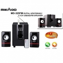 Mikado MD-325FM 2+1 USB+SD+FmM Bluetooth Destekli Dijital Göstergeli Ses Sistemi