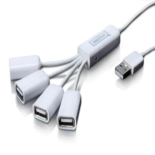 Digitus DA-70216 USB 2.0 4 Port Çoklayıcı - Beyaz