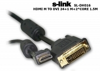 S-link SL-DH016 DVI (24+1)M to HDMI 1.8M