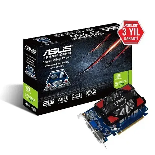 Asus Nvidia GeForce GT 730 2GB 128Bit DDR3 (DX11) PCI-E 2.0 Ekran Kartı (GT730-2GD3)
