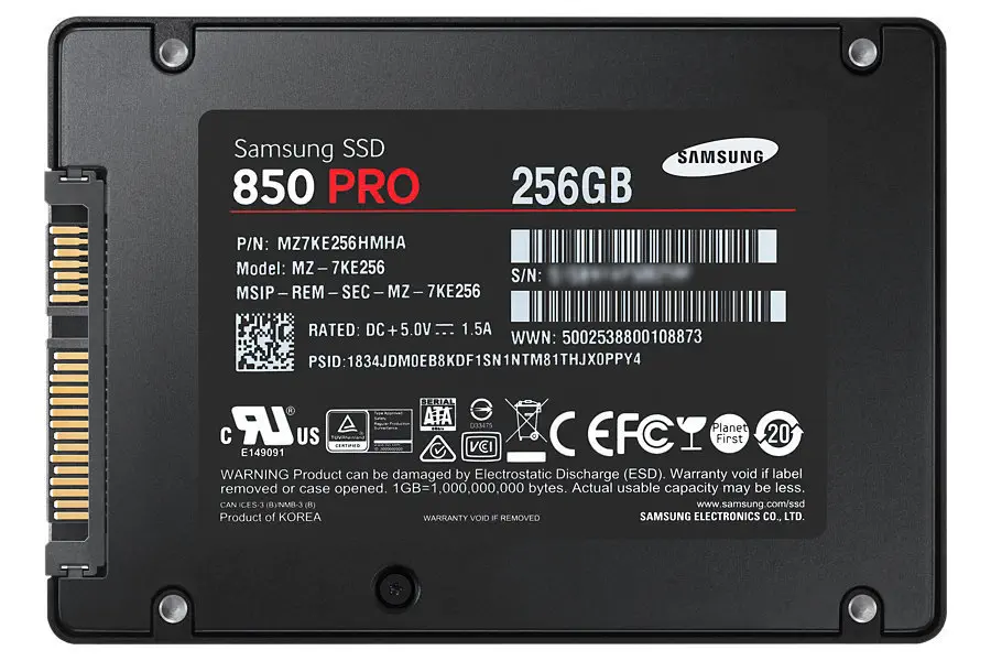 Samsung 850 PRO 256GB 550MB-520MB/s Sata3 2.5″ SSD (MZ-7KE256BW)