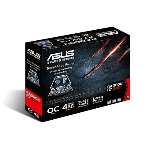 Asus R7240-OC-4GD3-L AMD Radeon R7 240 4GB DDR3 128Bit DX11.2 Ekran Kartı