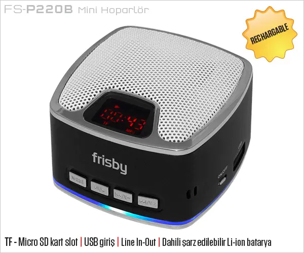 Frisby FS-P220B Taşınabilir Mini Speaker
