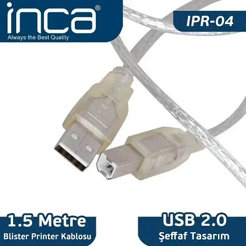 Inca IPR-04 USB 2.0 Yazıcı Kablosu 1,5M