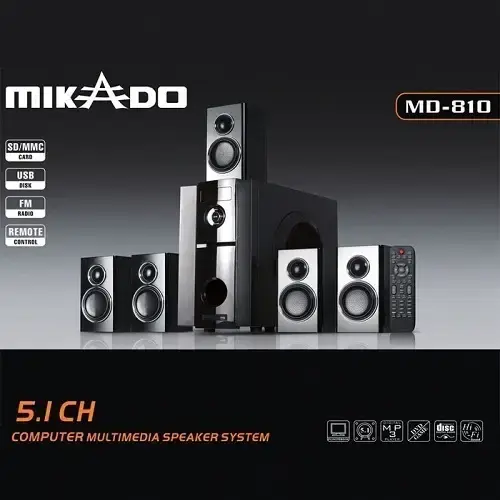 Mikado MD-810 5+1 USB+SD+FM Multimedia Speaker