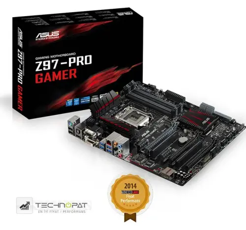 Asus Z97-Pro Gamer DDR3 Lga 1150p Glan Sata3 Dsub Dvı Atx Anakart