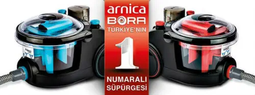 Arnica Bora 5000 Su Filtreli 2400W Elektrikli Süpürge - Kırmızı