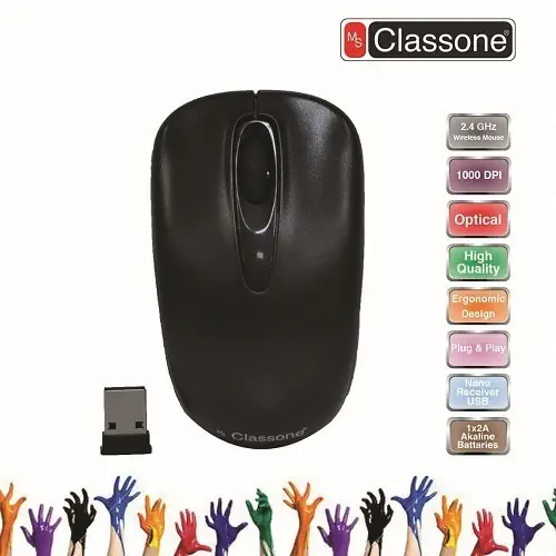 Classone WM739-B Kablosuz Mouse USB Siyah
