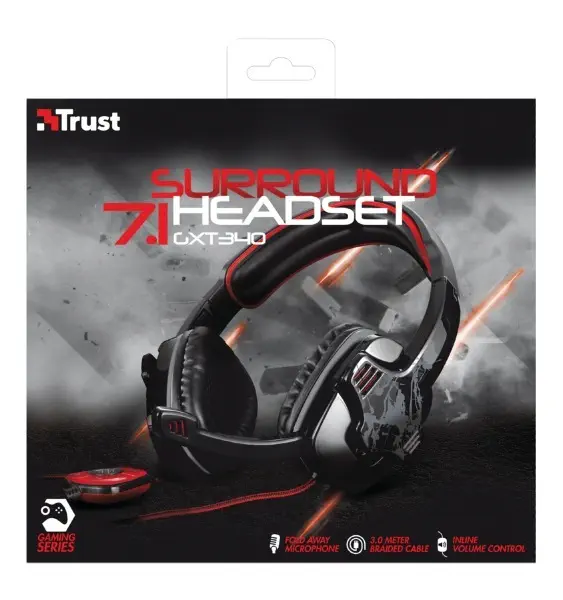 Trust GXT 340 7.1 Surround Gaming Kulaklık Siyah