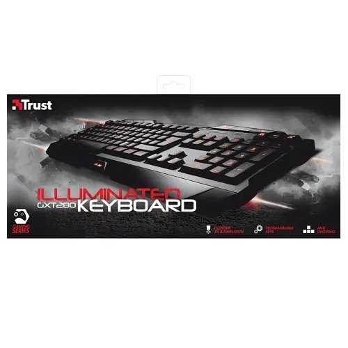 Trust 19476 TR GXT280 Illum Gaming Klavye
