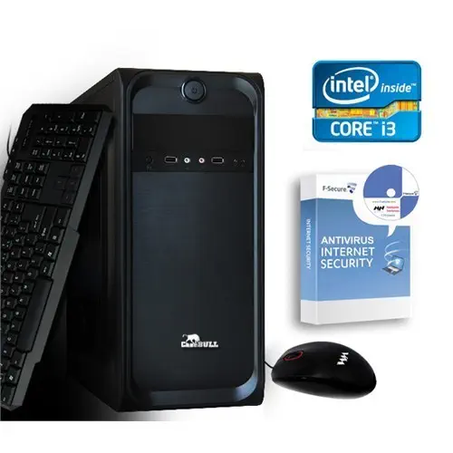 CaseBull PCI3054OBW8S Intel Core i3 350M 2.26GHz 4GB 500GB Masaüstü Bilgisayar + Antivirüs Hediyeli
