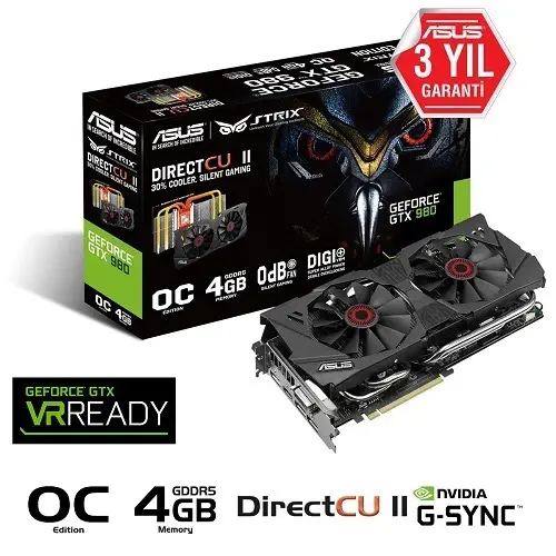 Asus GTX980-STRIX- DC2 OC 4GB Ekran Kartı