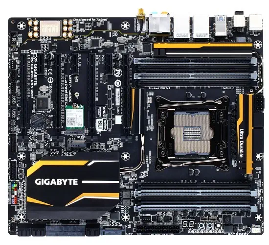 Gigabyte GA-X99-UD5 WIFI Intel X99 Exp. DDR4 3333MHz(O.C.) Sata 3 M.2 USB 3.0 Wifi+BT E-ATX Anakart